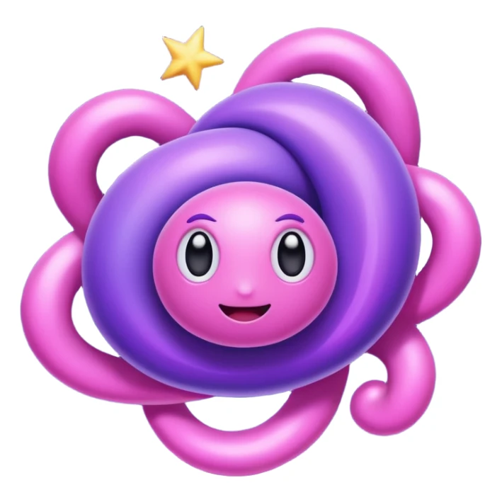 Pokemon legendary purple and pink cosmog sticker