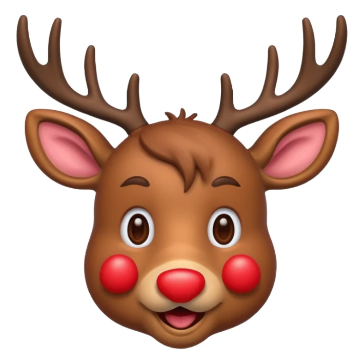 Christmas emoji deer sticker