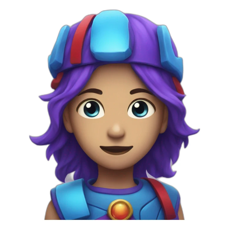 Blue water boy and red fire lady and purple child sticker