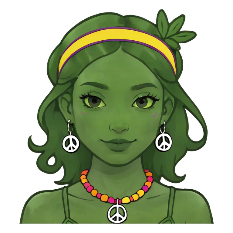 Een peace voor ogen meisje  sticker