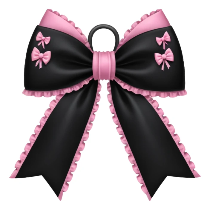 BLACKPINK-inspired gothic bow , no hearts, black and pink, cute,  sticker