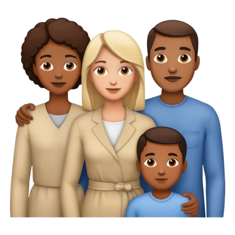 familia papa, mama, 2 hermanos y 1 hermana sticker