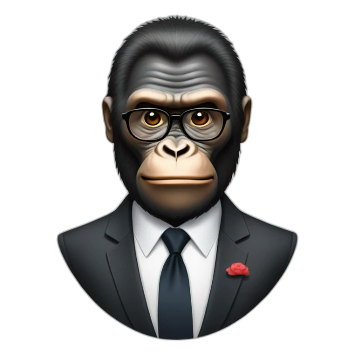 Gorilla meeting supreme leader Kim Yong UN sticker