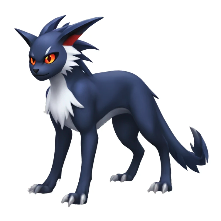 Edgy Cool Nargacuga-Litten-Absol-Pokémon Full Body sticker