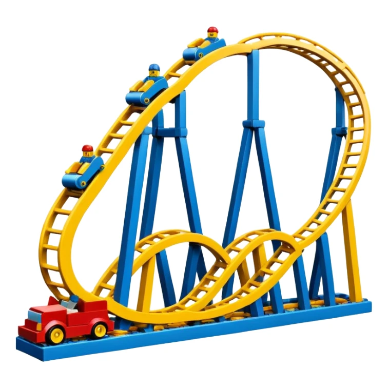 montanha russa radical de lego sticker