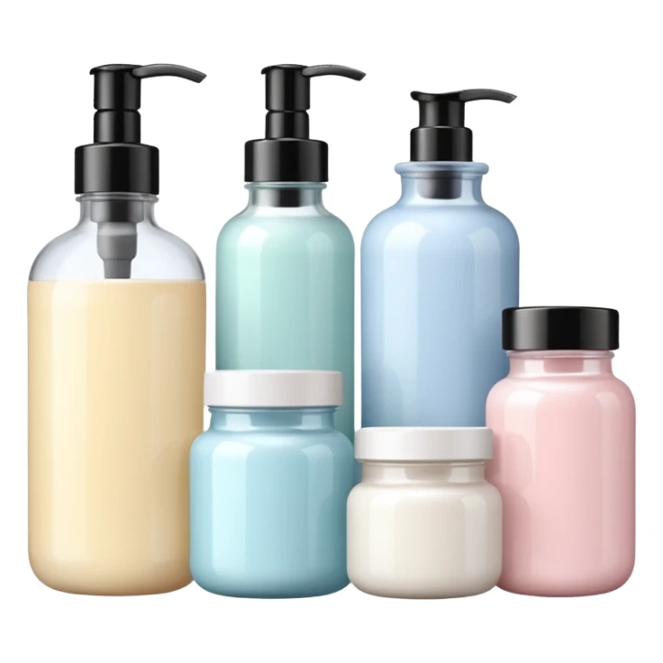 skincare products, simple, clean sticker