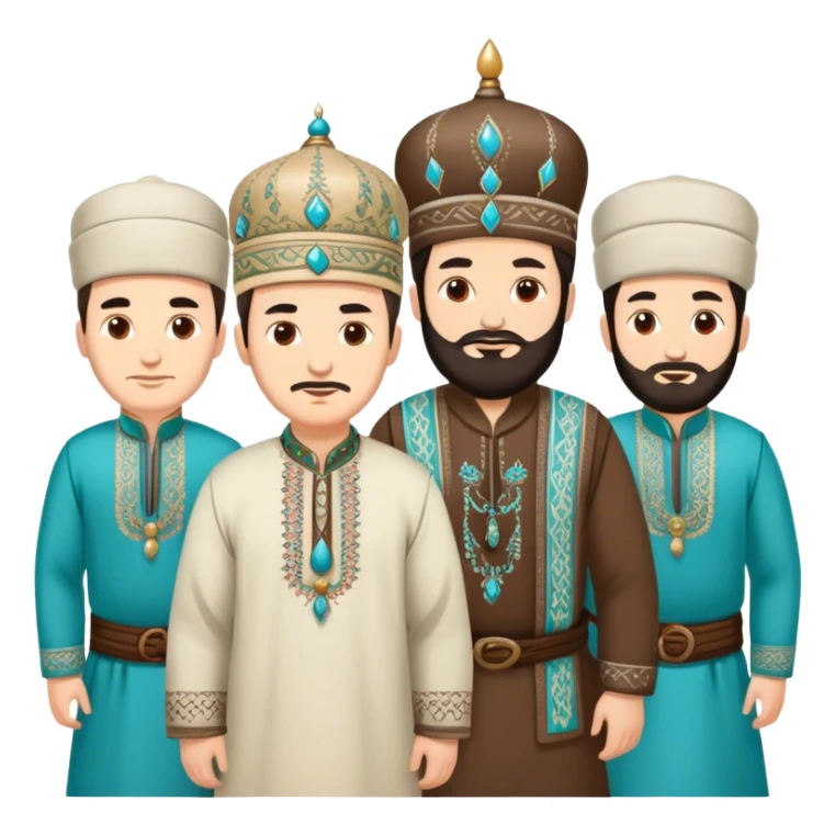 2 bold guys, 2 tatar from Kazan and 1 big man from Ural sticker