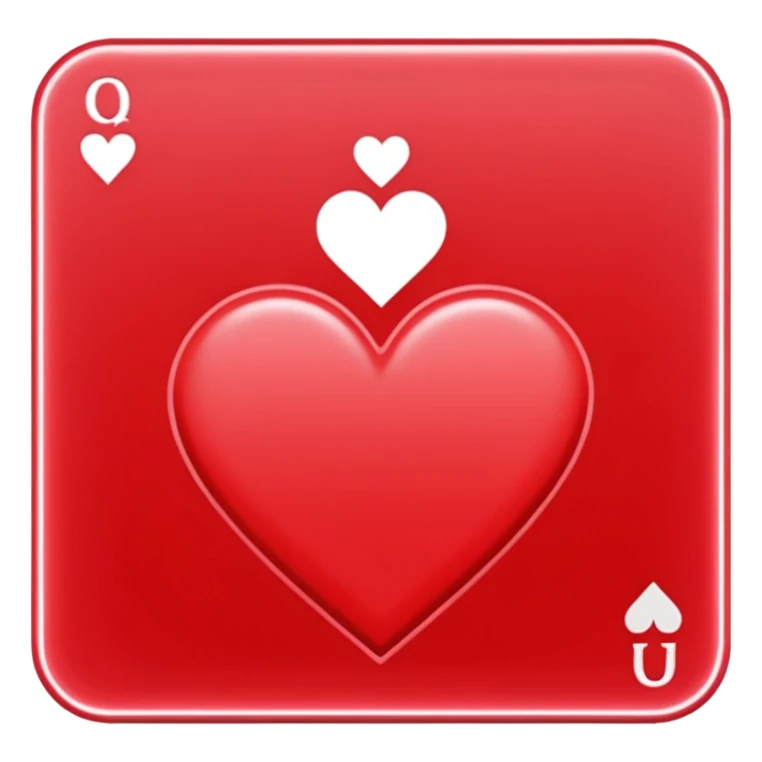 Cute deck of cards red color neon sticker