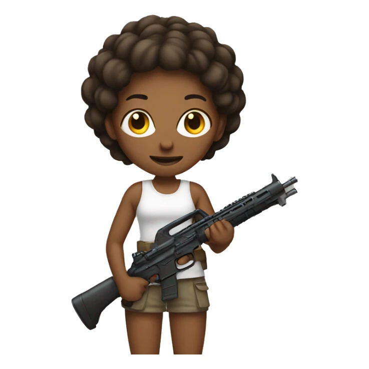 emoji woman holding weapon sticker