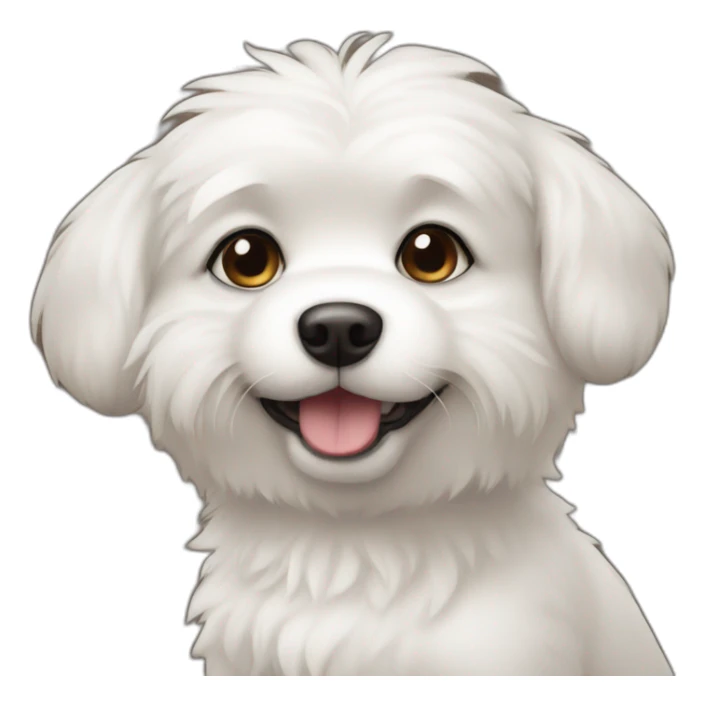 white_puppy_pom_dog sticker
