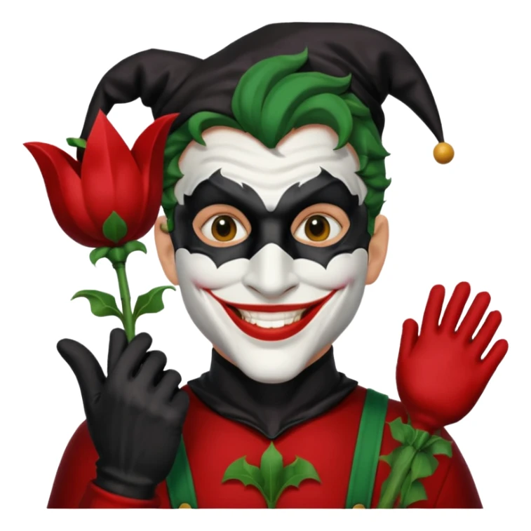 jester black and red mixed with an gardener and batman sticker