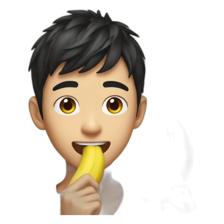 lucas wong eating banana sticker