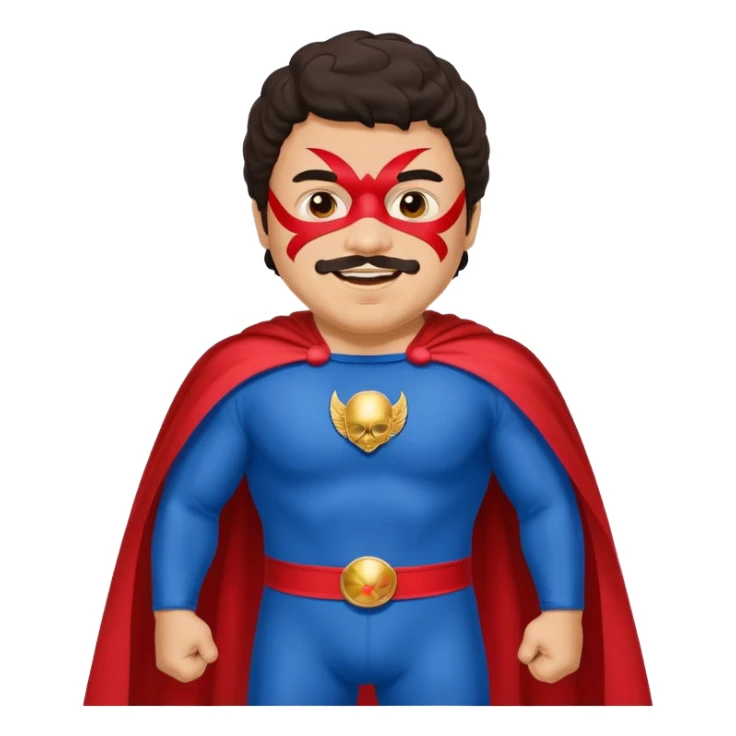 Create a Nacho Libre emoji for a teams chat but make it more original style to the movie sticker