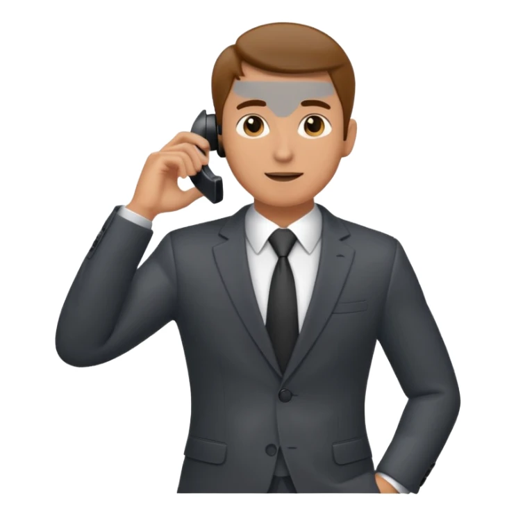 businessman talking on the phone, full body sticker