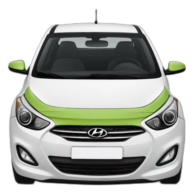 Voiture i20 hyundai verte sticker