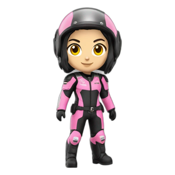 Moto benelli trk 502X rosa piloto mujer sticker