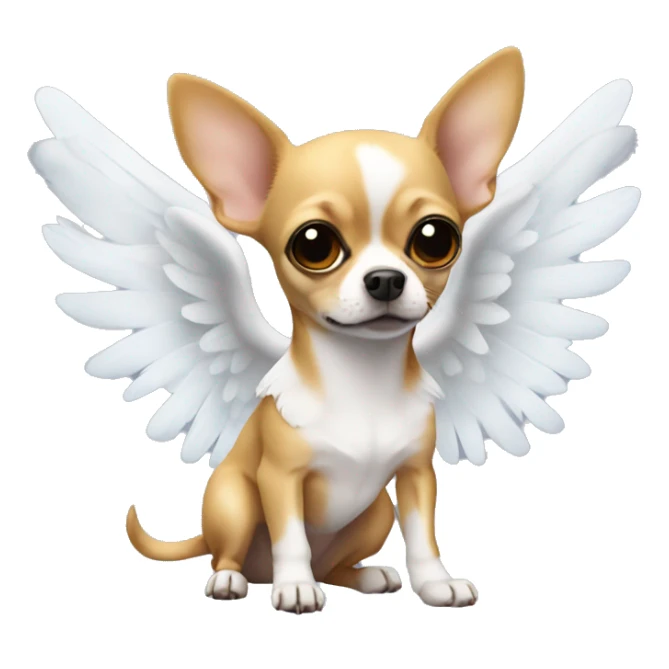 Chihuahua with angel wings  sticker