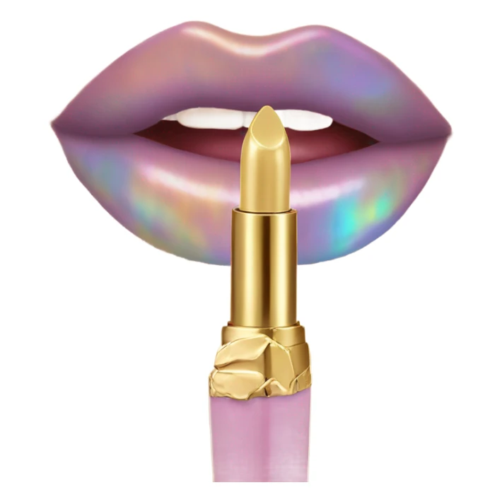 opal crystal lipstick gold tube 💄  sticker
