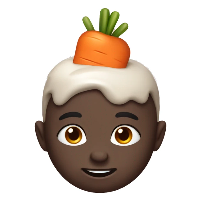 mole with carrot cake (no hair) sticker