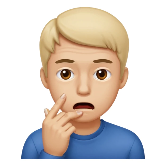 emoji mordiendose la uña sticker