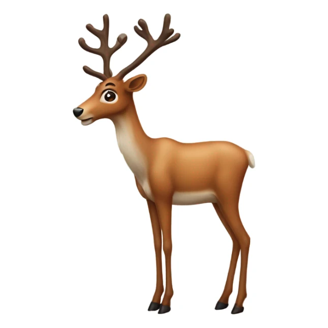 skinny reindeer sticker