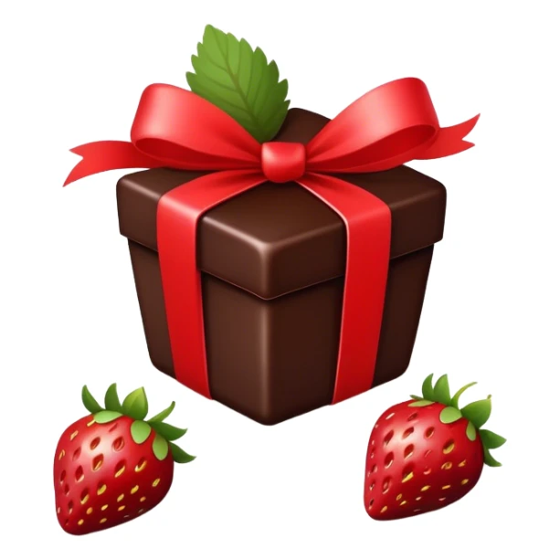 gift set of strawberries in chocolate sticker
