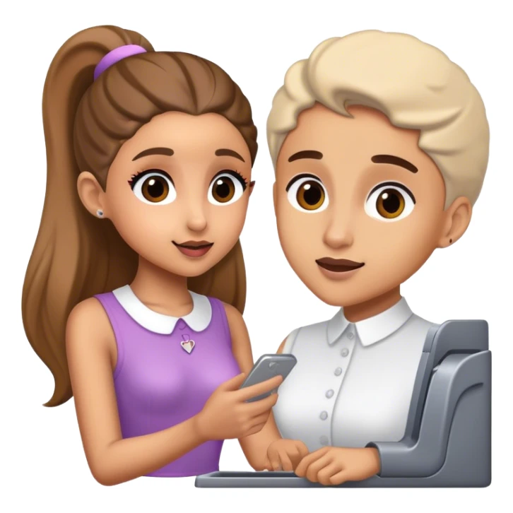 Ariana Grande talking to the cashier sticker