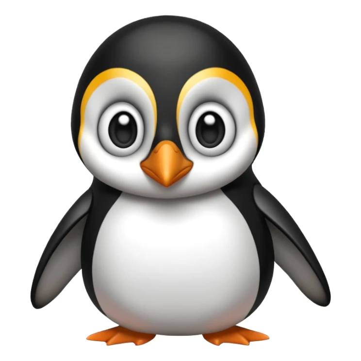 Penguin scared sticker