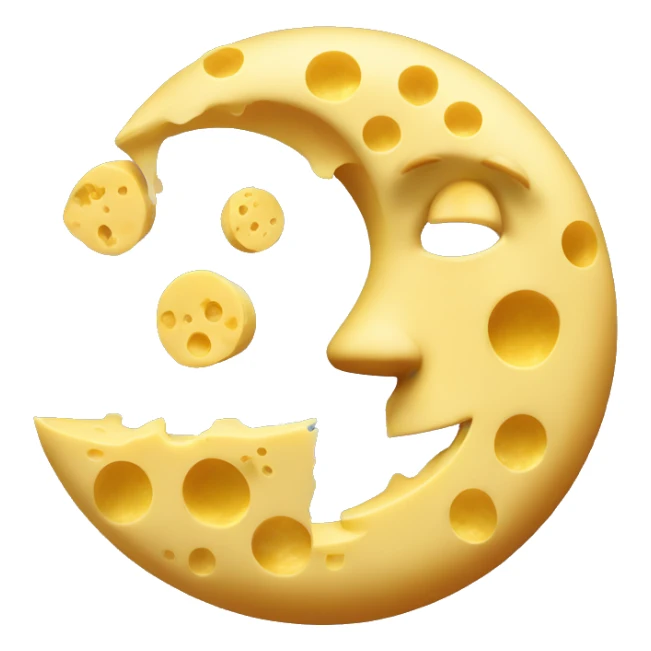 the moon made out of cheese sticker