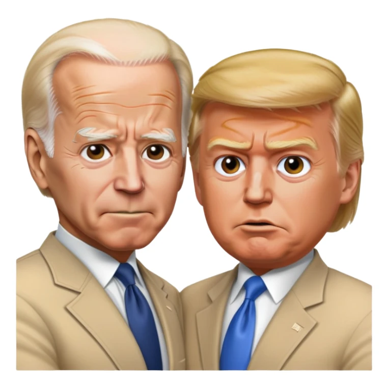 Joe Biden and trump fighting  sticker