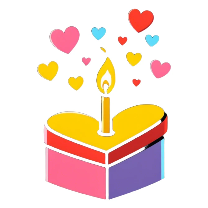 Explosion of heart happy birthday the big 20 sticker