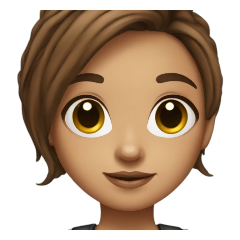 cute tattoo artist girl brown hair sticker