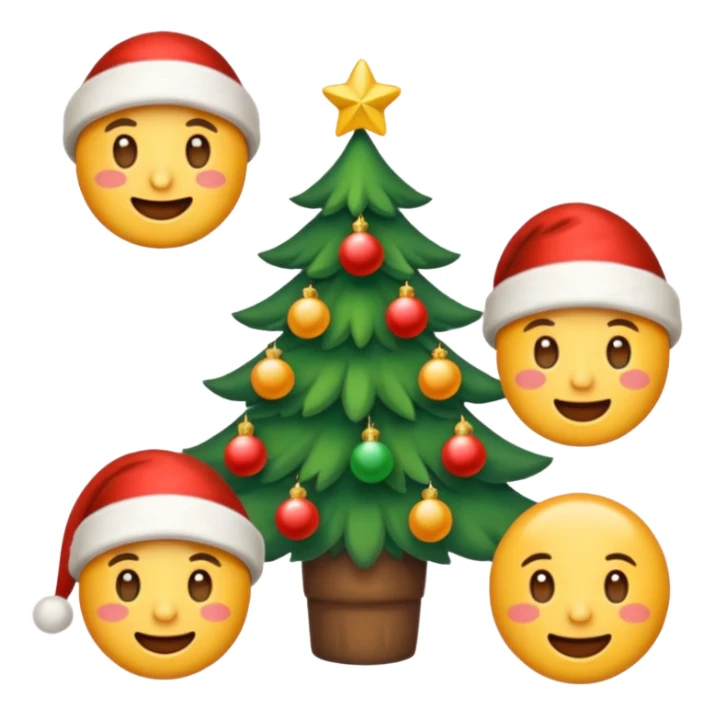 voglio delle emoji vintage di natale sticker