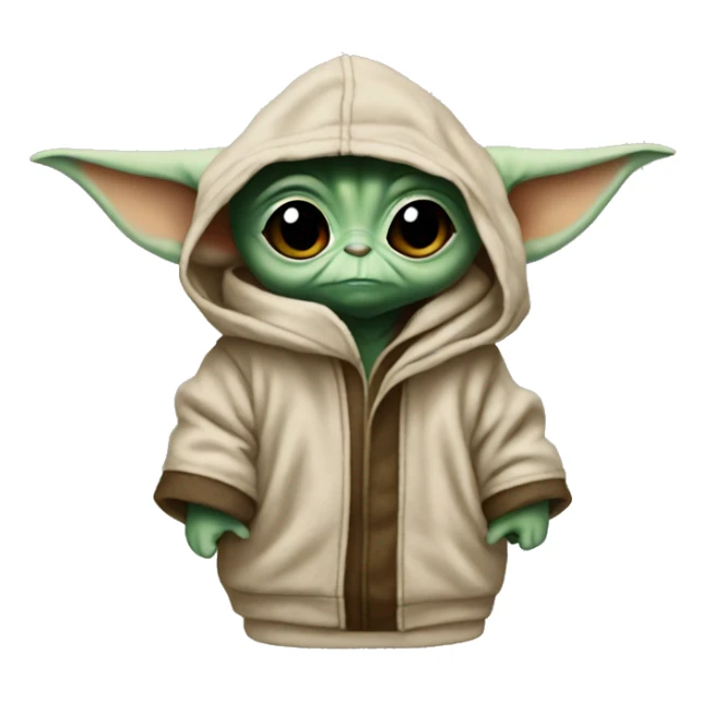 Baby yoda with a dodger hoodie sticker
