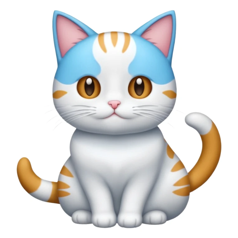 Gato celeste con blanco animado sticker