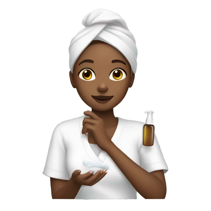 girl doing skin care sticker