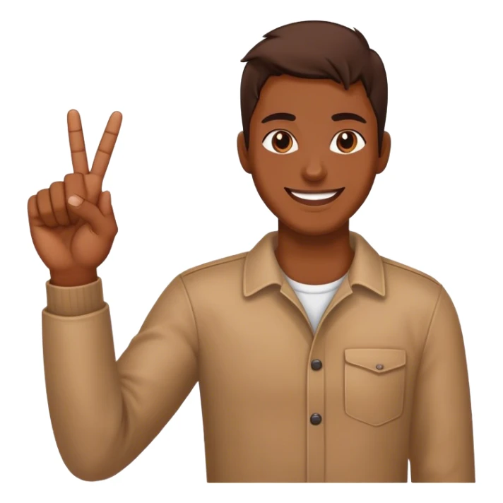 Smile sticking up middle finger sticker