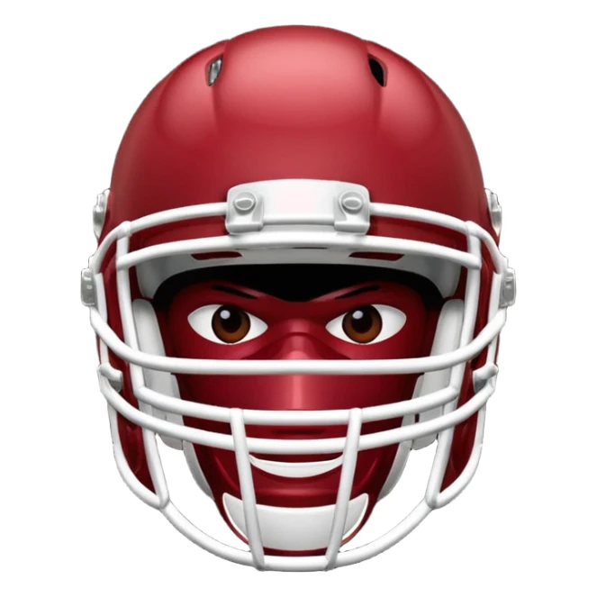 college football player helmets dark red  sticker