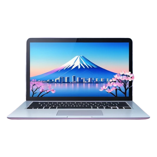 “VIBE25:Tokyo — neon cityscape 🌆 + Mount Fuji 🗻 + cherry blossoms 🌸 + laptops 💻 + origami cranes 🕊️, modern meets traditional, bold and futuristic.” sticker