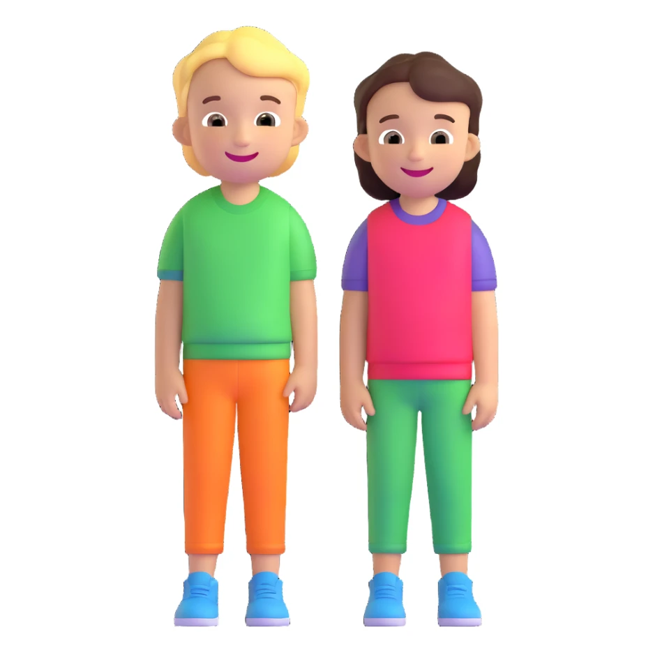 cheerful kid with colorful clothes sticker