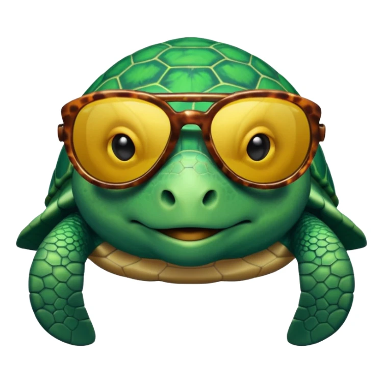 Sea turtel with sun glasses sticker