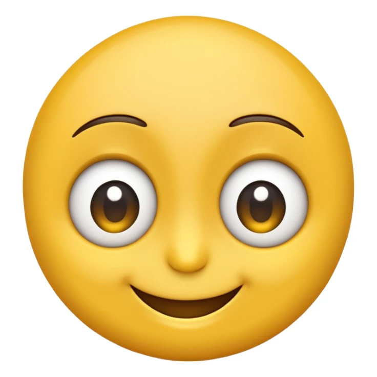 Emoji smirking with big eyes sticker