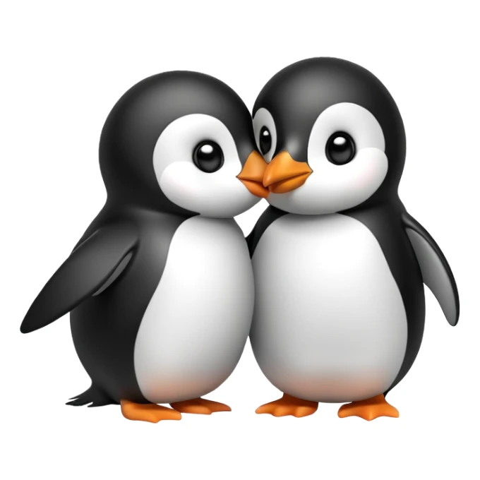 Cute penguin giving a kiss to you  sticker