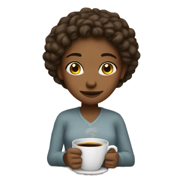 Girl cozy with coffee mug sticker