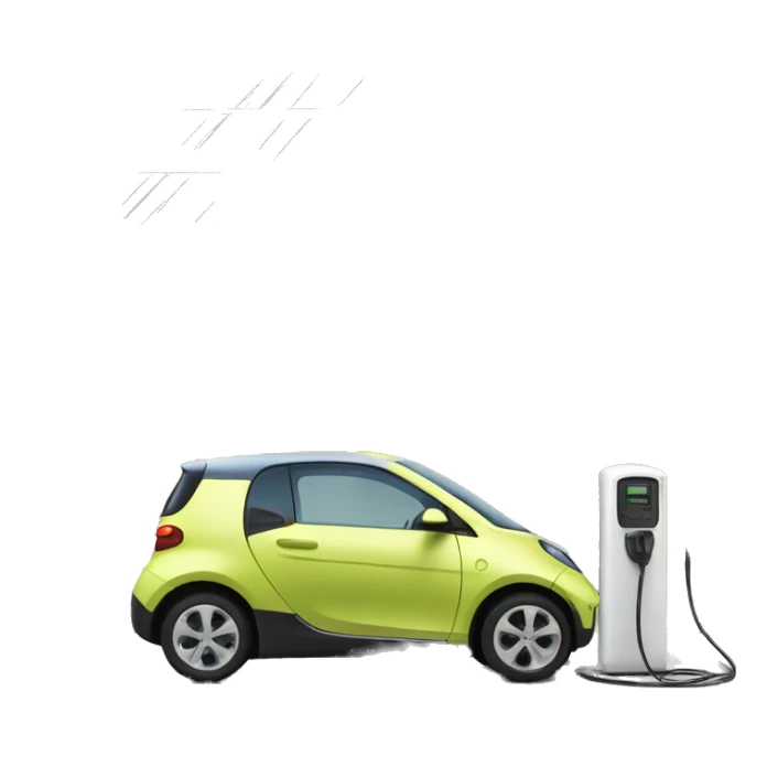 electric vehicle being charged at home from solar sticker