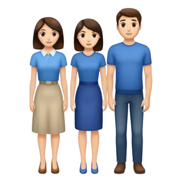 Brunette woman and brunette man standing together sticker