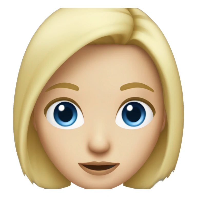 Blonde hair blue eye girl with a gun sticker