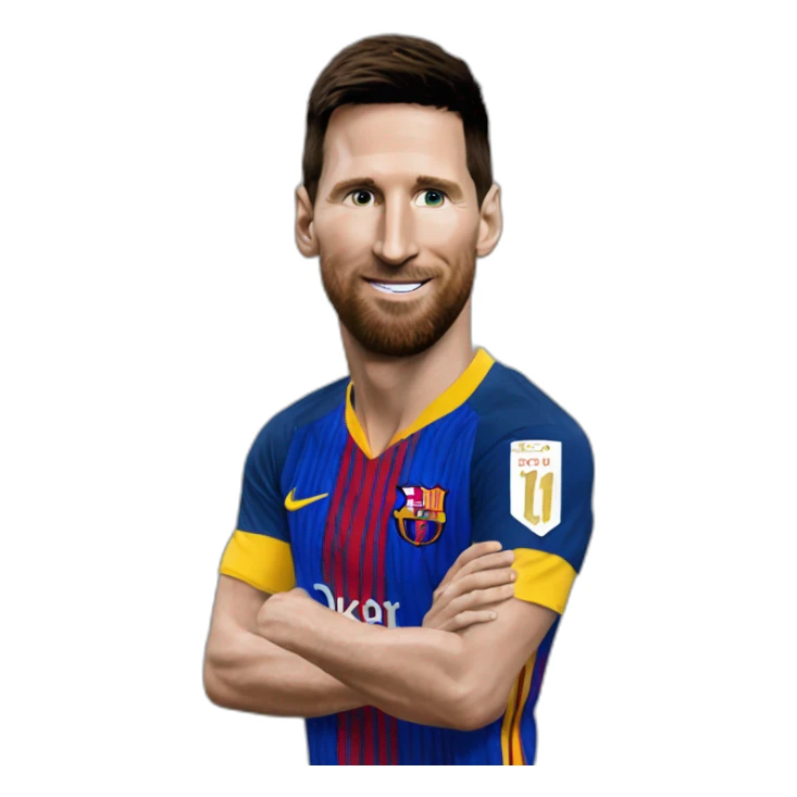 Messi qui tient Ronaldo en laisse sticker