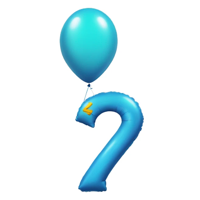 cat climbing on a balloon shaped like the number 7 sticker