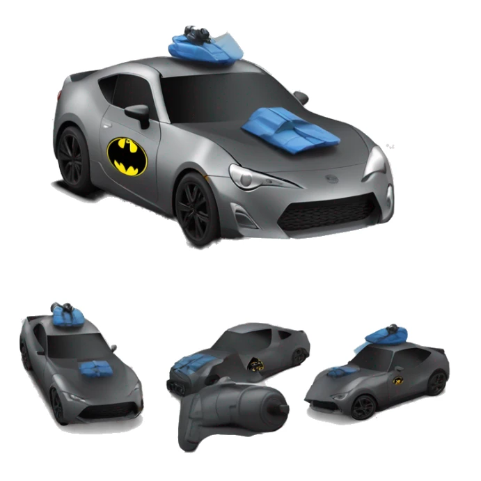 Armored with retractable shielding Batman’s car themed toy Scion FR-S  sticker